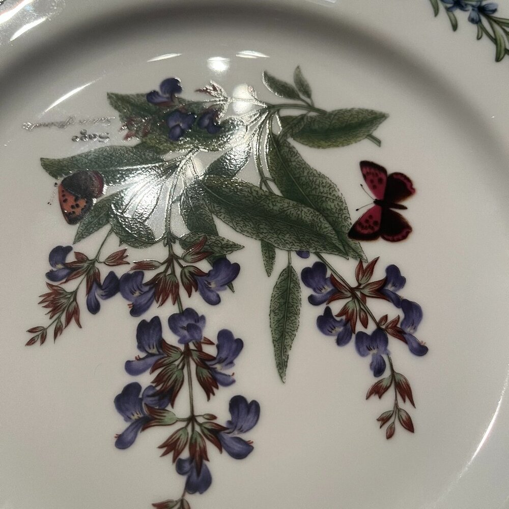Vintage Royal Worcester Herbs 8 1/4 inch Salad Plate Sage